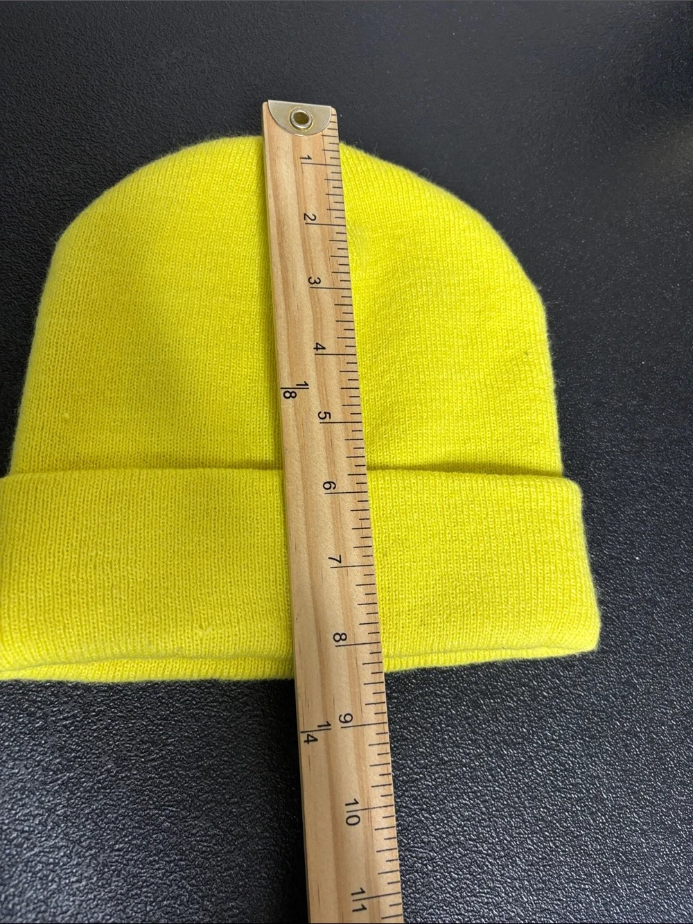 Zara Remember When I Cared? Neon Yellow Beanie Medium